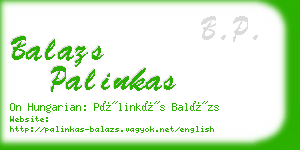 balazs palinkas business card